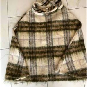 Brown and pink Burberry cape